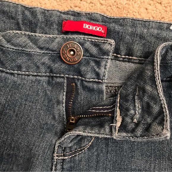 Bongo Distressed Denim Shorts Womens Size 11 Blue Low Rise Stretch - Picture 6 of 14